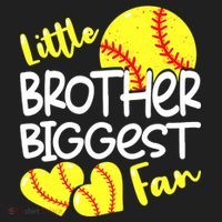 Little Brother Biggest Fan Softball, Softball Tumbler thumb 3