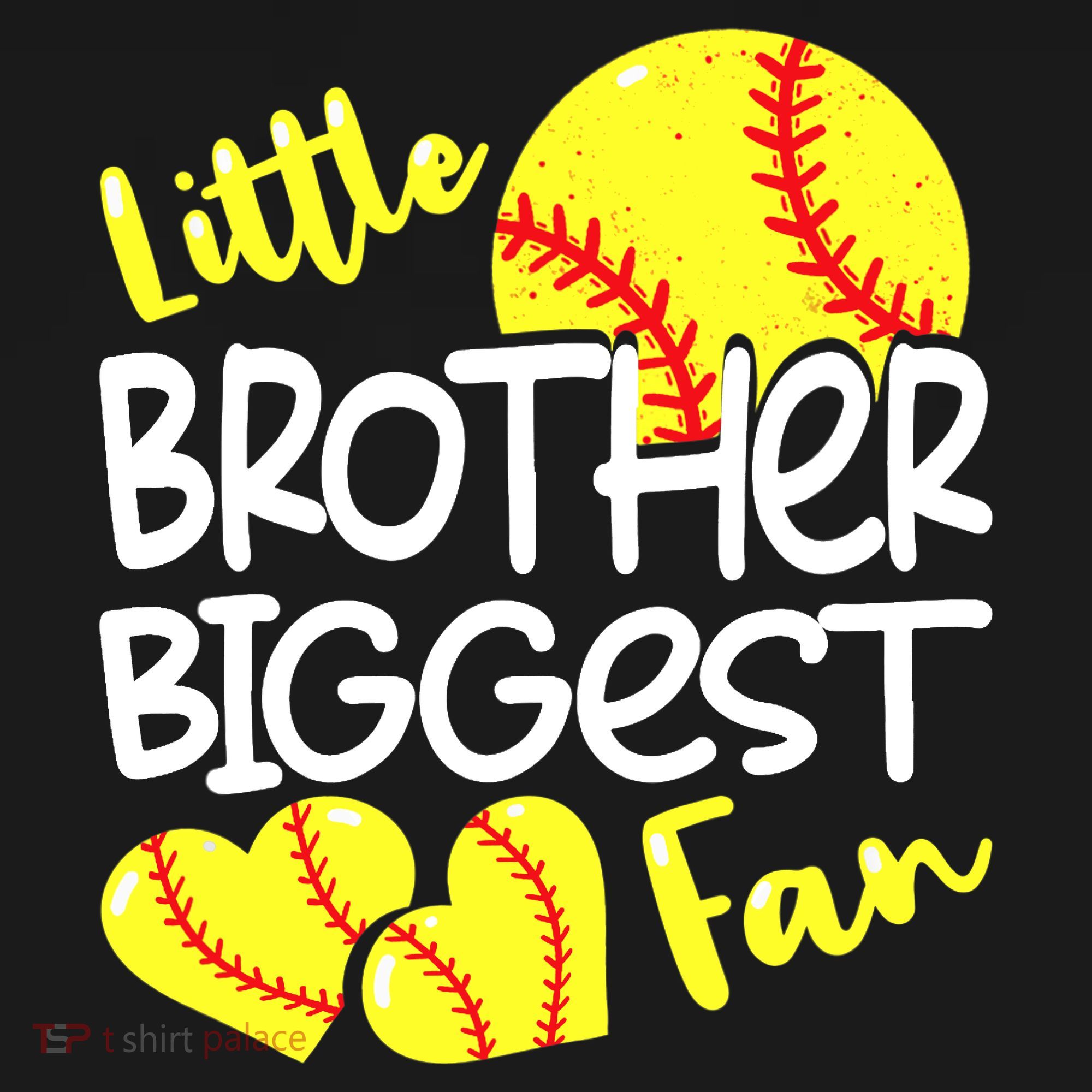 Little Brother Biggest Fan Softball, Softball Ornament