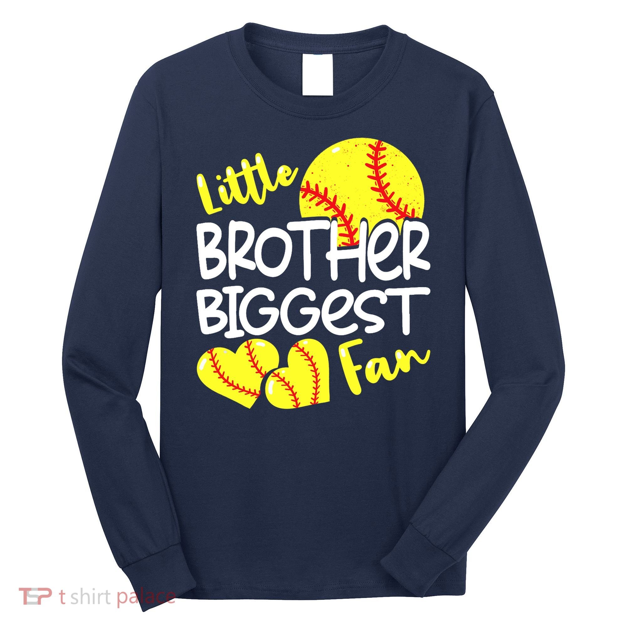 Little Brother Biggest Fan Softball, Softball Long Sleeve Shirt