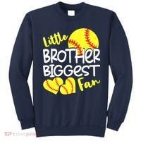 Little Brother Biggest Fan Softball, Softball Sweatshirt thumb 0