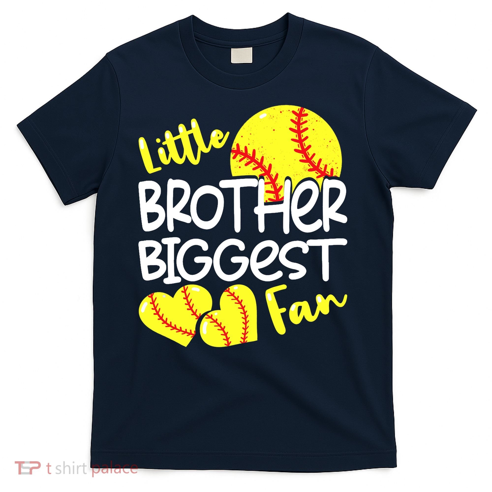Little Brother Biggest Fan Softball, Softball T-Shirt