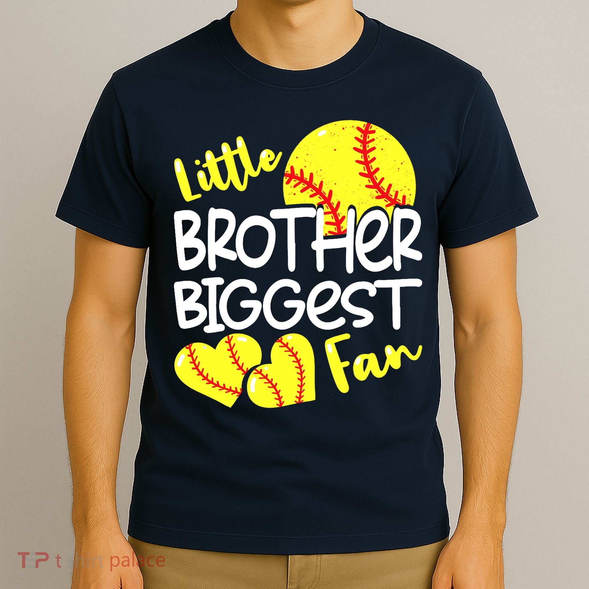 Little Brother Biggest Fan Softball, Softball T-Shirt