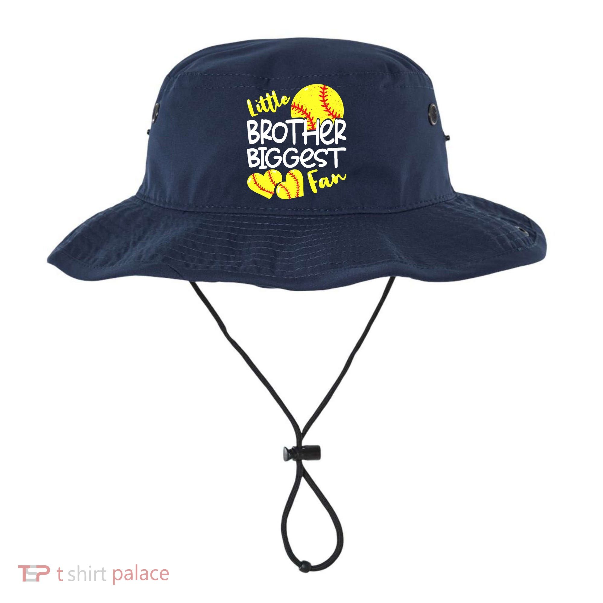 Little Brother Biggest Fan Softball, Softball Bucket Hat