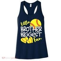 Little Brother Biggest Fan Softball, Softball Women's Tank Top thumb 0