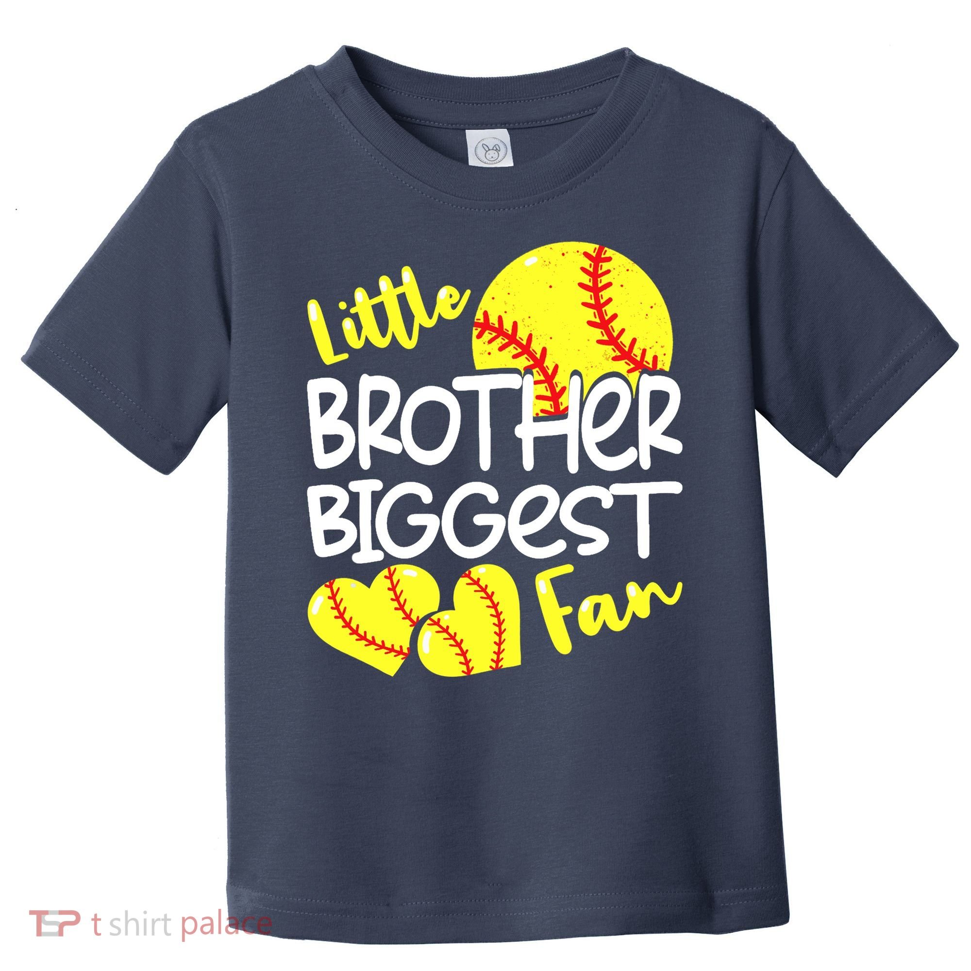 Little Brother Biggest Fan Softball, Softball Toddler T-Shirt