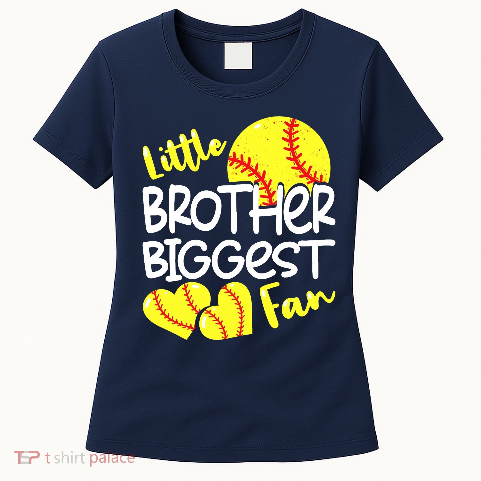 Little Brother Biggest Fan Softball, Softball Women's T-Shirt