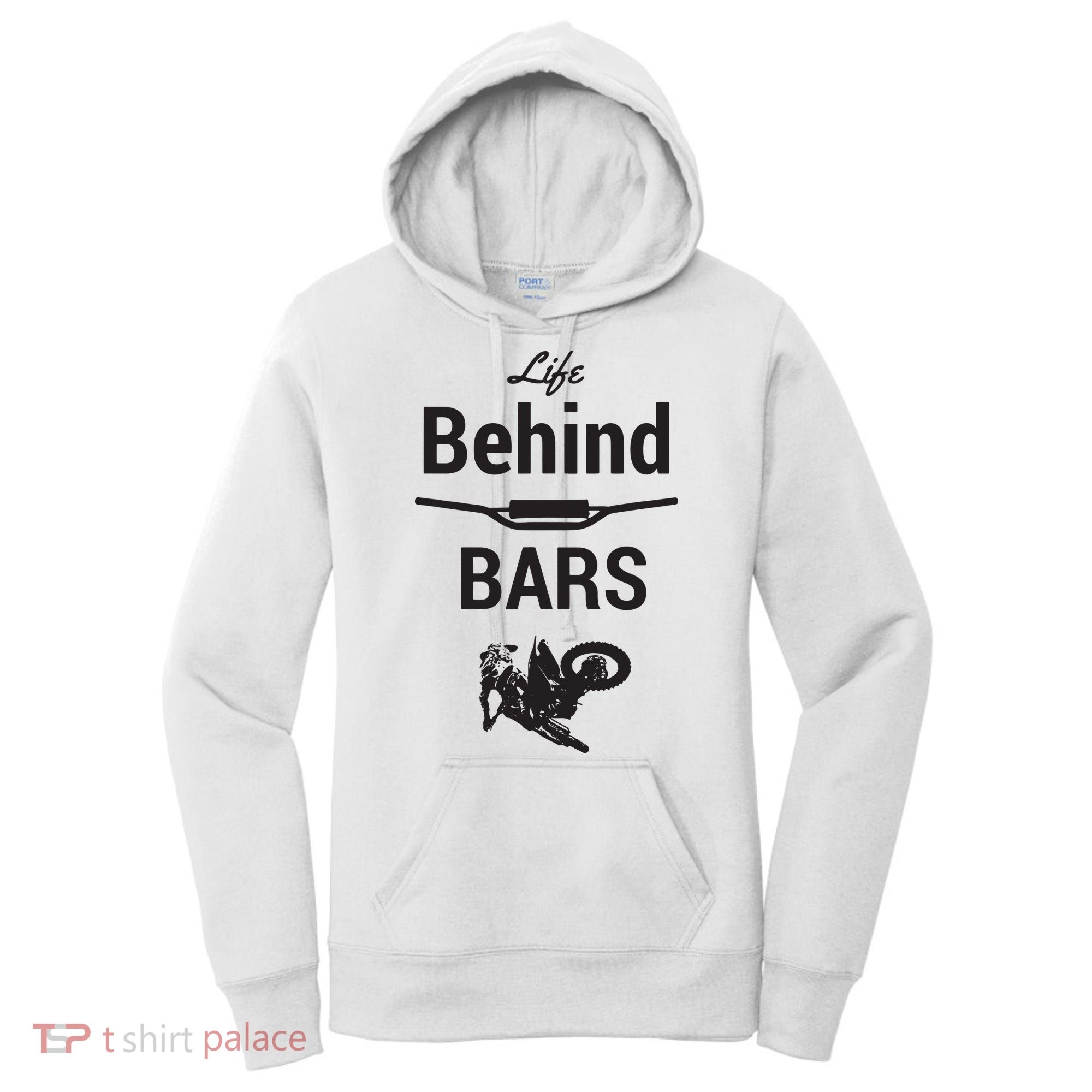 Life Behind Bars Brap Dirt Bike Motocross Women's Hoodie