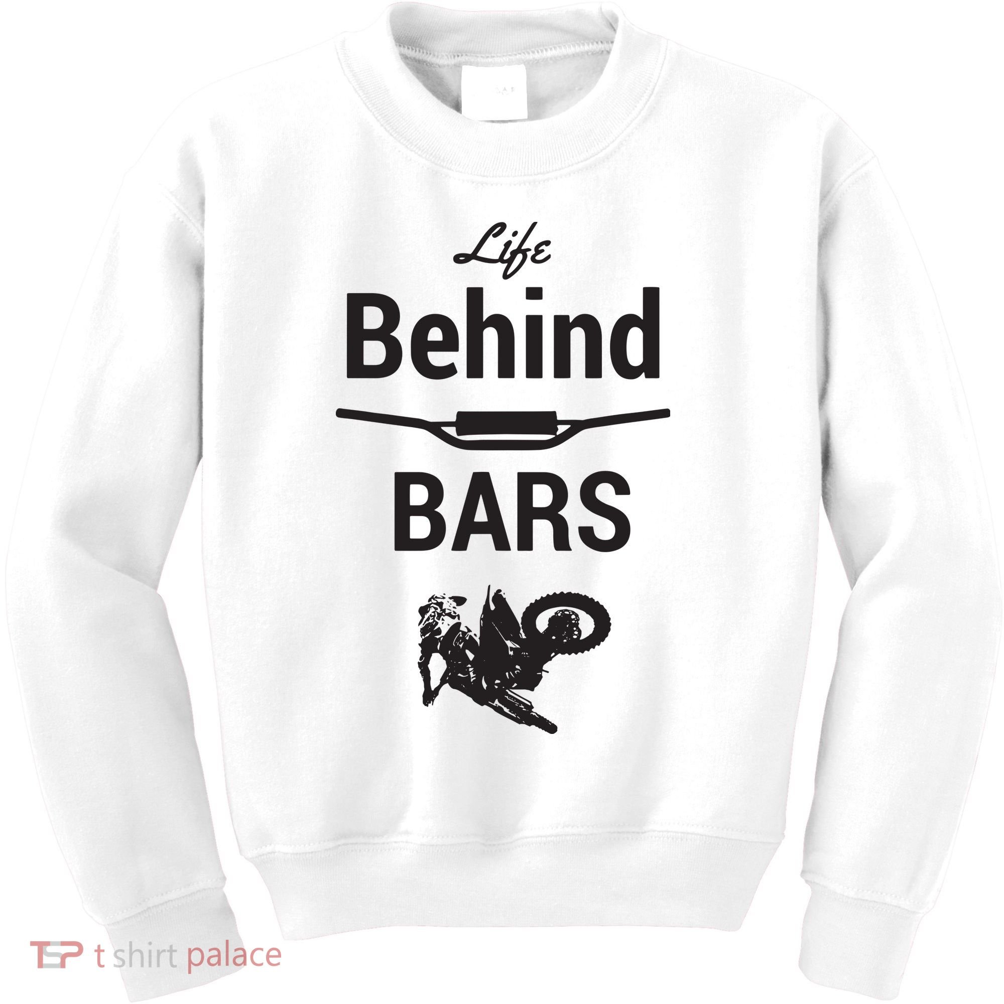 Life Behind Bars Brap Dirt Bike Motocross Kids Sweatshirt