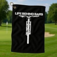 Life Behind Bars Mb Mountain Biking Cyclists Bikers Golf Towel thumb 1