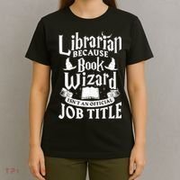 Librarian Bcs Book Wizard Isn't A Job Title Library Gift T-Shirt thumb 4