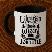Librarian Bcs Book Wizard Isn't A Job Title Library Gift Coffee Mug thumb 2