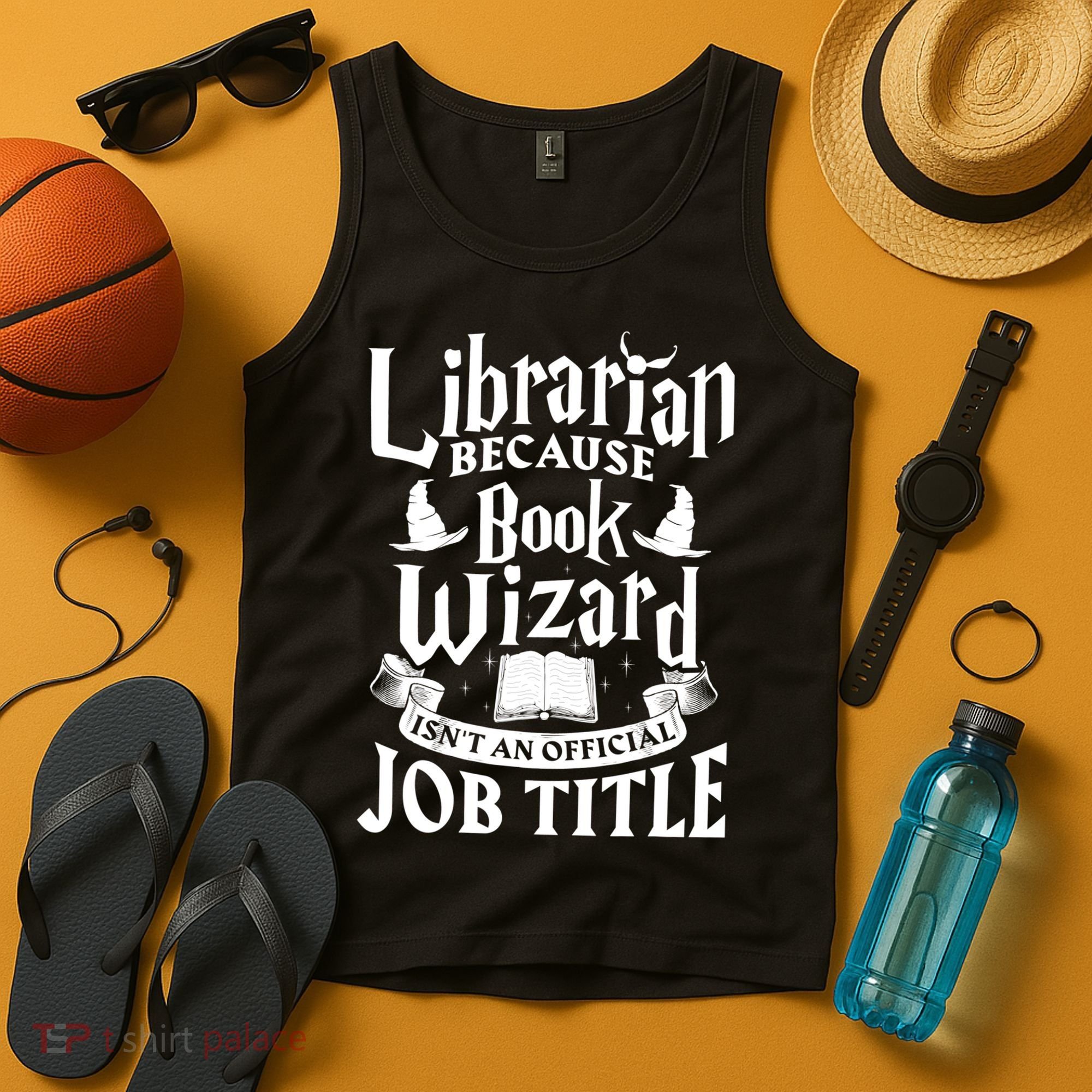 Librarian Bcs Book Wizard Isn't A Job Title Library Gift Tank Top