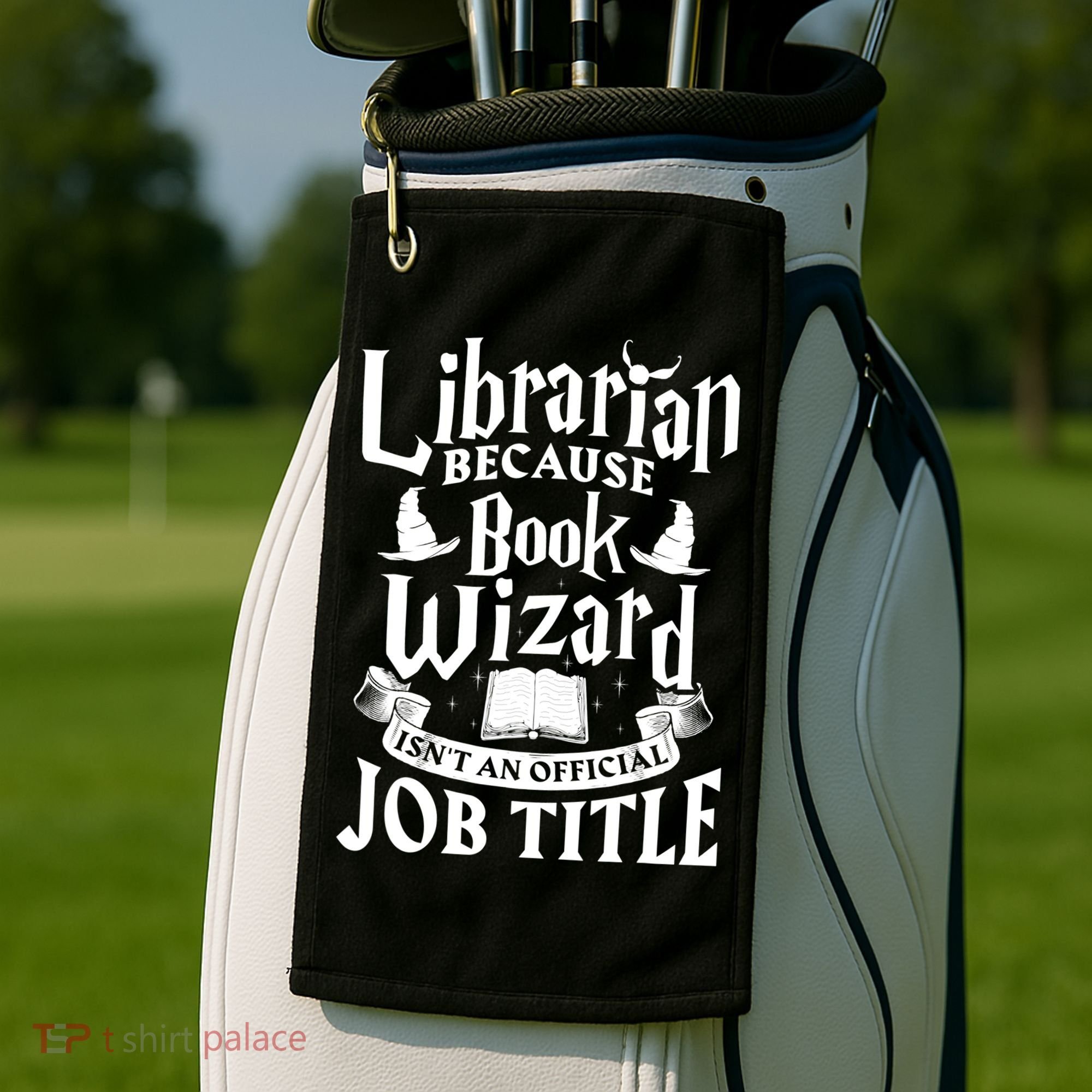 Librarian Bcs Book Wizard Isn't A Job Title Library Gift Golf Towel