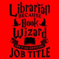 Librarian Bcs Book Wizard Isn't A Job Title Library Gift Santa Hat thumb 1