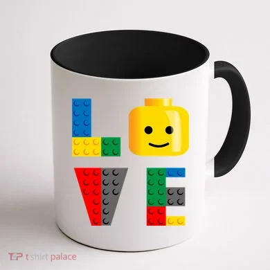Love Blocks Bricks Toy Coffee Mug back