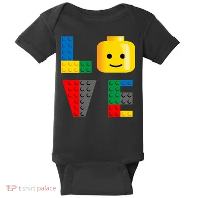 Love Blocks Bricks Toy Baby Bodysuit