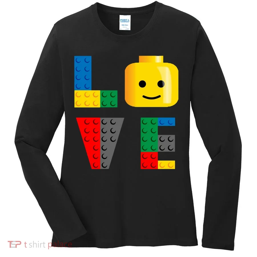 Love Blocks Bricks Toy Women's Long Sleeve Shirt