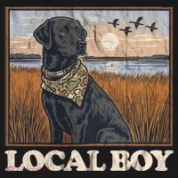 Local Boy Black Lab Hunting Dog Marsh Scene Coaster thumb 2