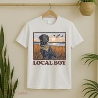 Local Boy Black Lab Hunting Dog Marsh Scene T-Shirt thumb 2