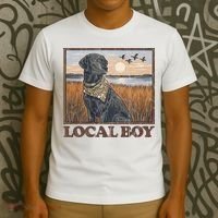 Local Boy Black Lab Hunting Dog Marsh Scene T-Shirt thumb 3
