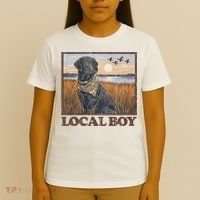 Local Boy Black Lab Hunting Dog Marsh Scene T-Shirt thumb 4