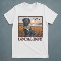 Local Boy Black Lab Hunting Dog Marsh Scene T-Shirt thumb 5