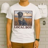 Local Boy Black Lab Hunting Dog Marsh Scene T-Shirt thumb 6