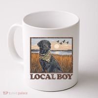 Local Boy Black Lab Hunting Dog Marsh Scene Coffee Mug thumb 0