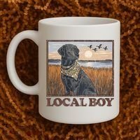 Local Boy Black Lab Hunting Dog Marsh Scene Coffee Mug thumb 2