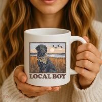 Local Boy Black Lab Hunting Dog Marsh Scene Coffee Mug thumb 3