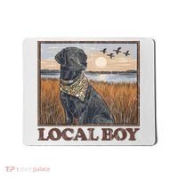 Local Boy Black Lab Hunting Dog Marsh Scene Mousepad thumb 0