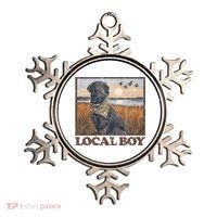 Local Boy Black Lab Hunting Dog Marsh Scene Ornament thumb 0