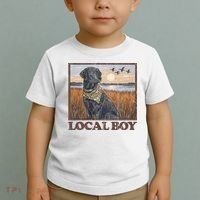 Local Boy Black Lab Hunting Dog Marsh Scene Toddler T-Shirt thumb 2