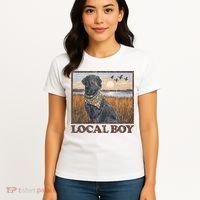 Local Boy Black Lab Hunting Dog Marsh Scene Women's T-Shirt thumb 4