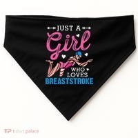 Loves Breaststroke Breaststroke Swimmer USA-Made Doggie Bandana thumb 0