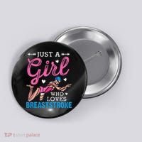 Loves Breaststroke Breaststroke Swimmer Button thumb 0