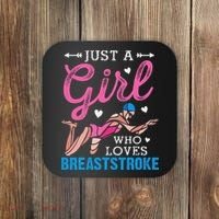 Loves Breaststroke Breaststroke Swimmer Coaster thumb 0