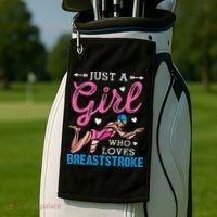 Loves Breaststroke Breaststroke Swimmer Golf Towel thumb 2