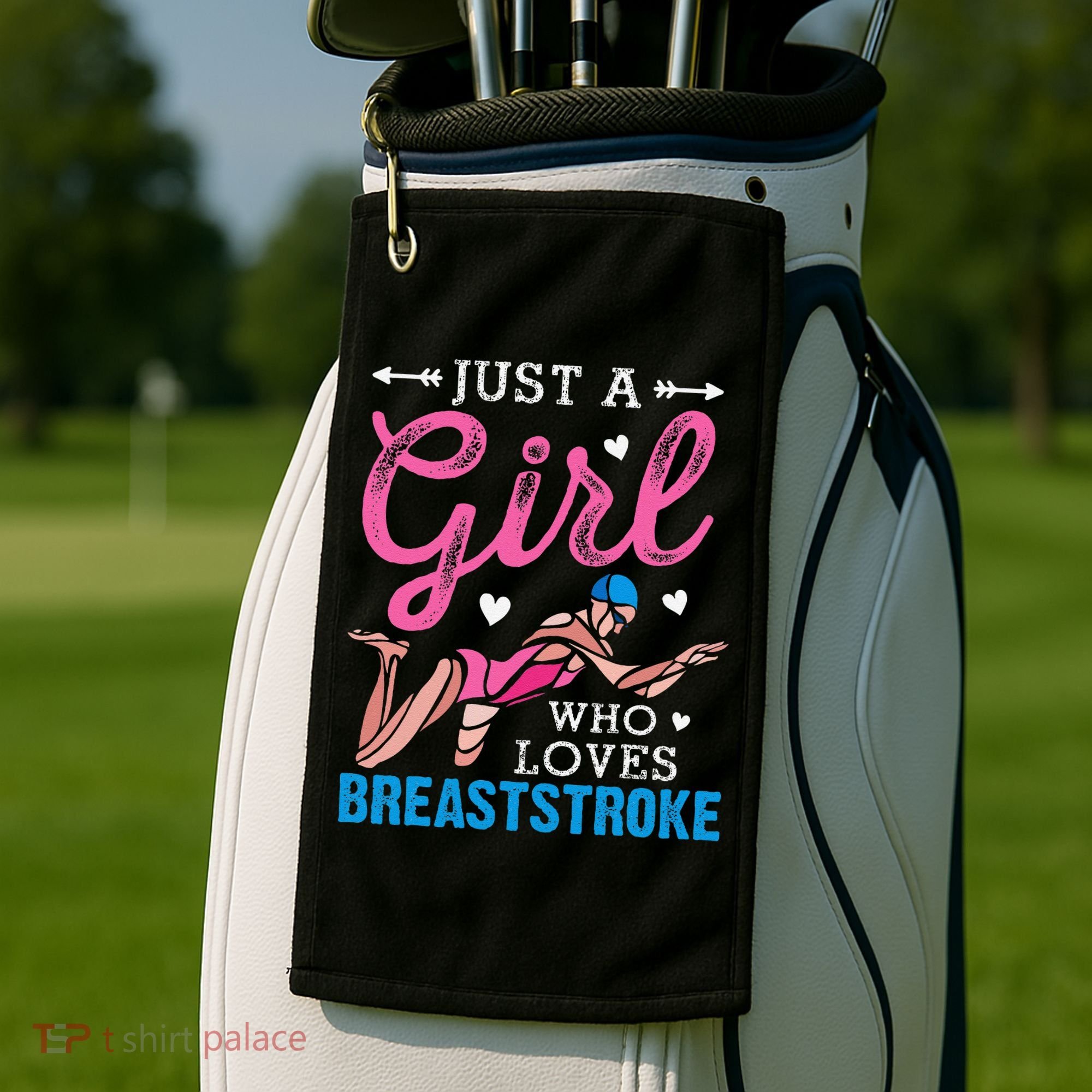 Loves Breaststroke Breaststroke Swimmer Golf Towel
