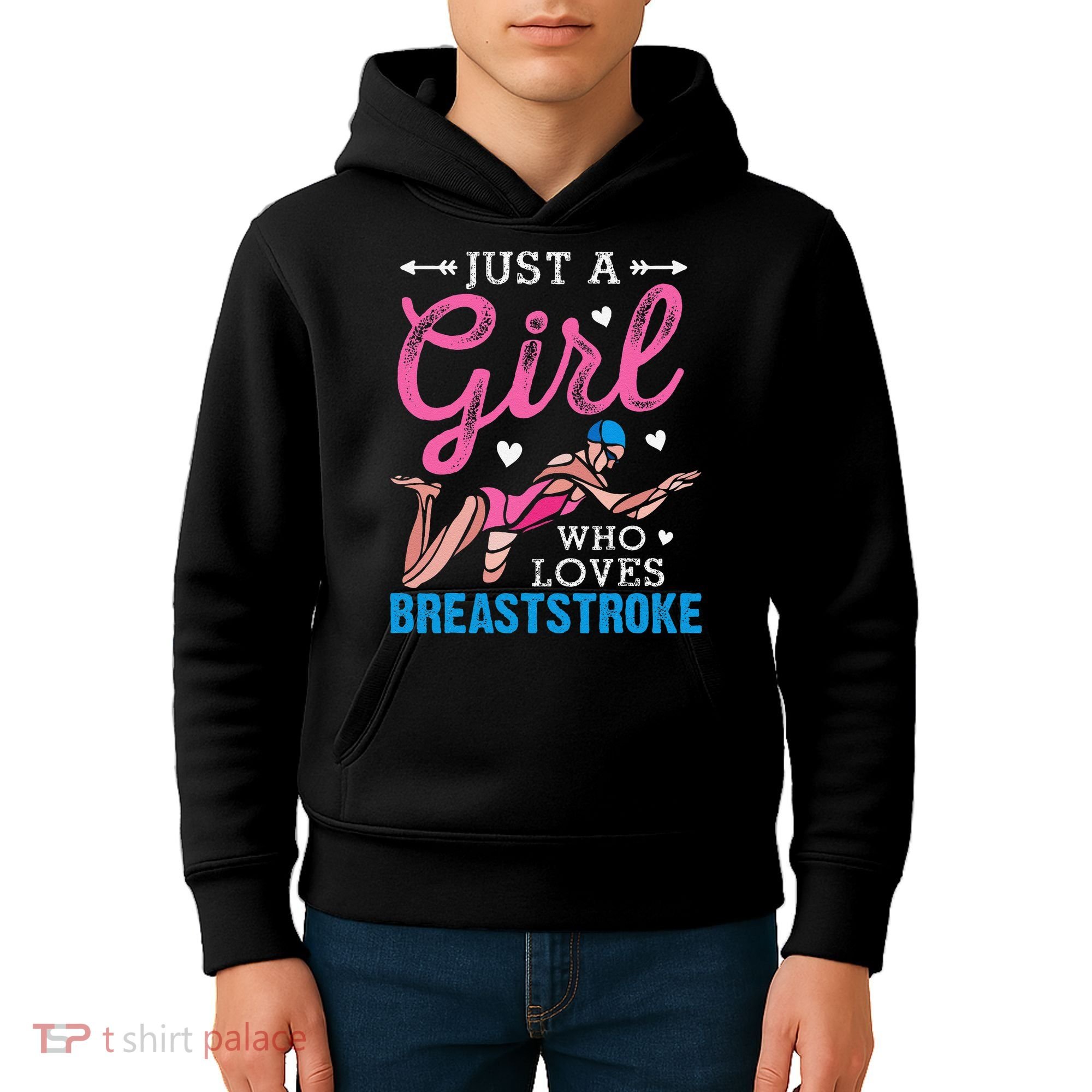 Loves Breaststroke Breaststroke Swimmer Kids Hoodie