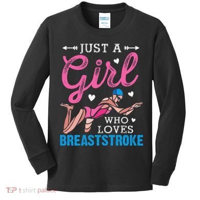 Loves Breaststroke Breaststroke Swimmer Kids Long Sleeve Shirt