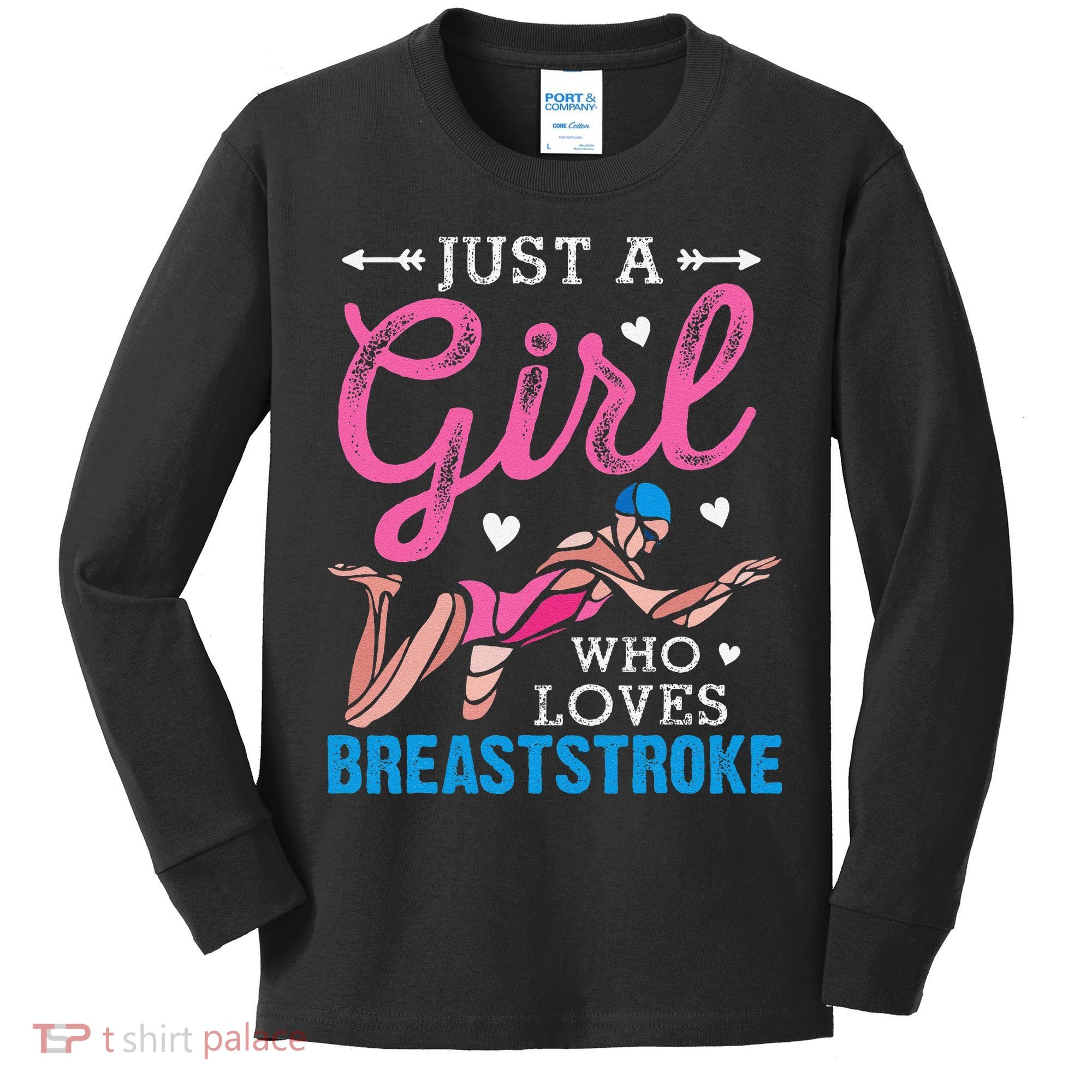 Loves Breaststroke Breaststroke Swimmer Kids Long Sleeve Shirt