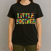 Little Brother Brick Master Builder Building Blocks Family T-Shirt thumb 4