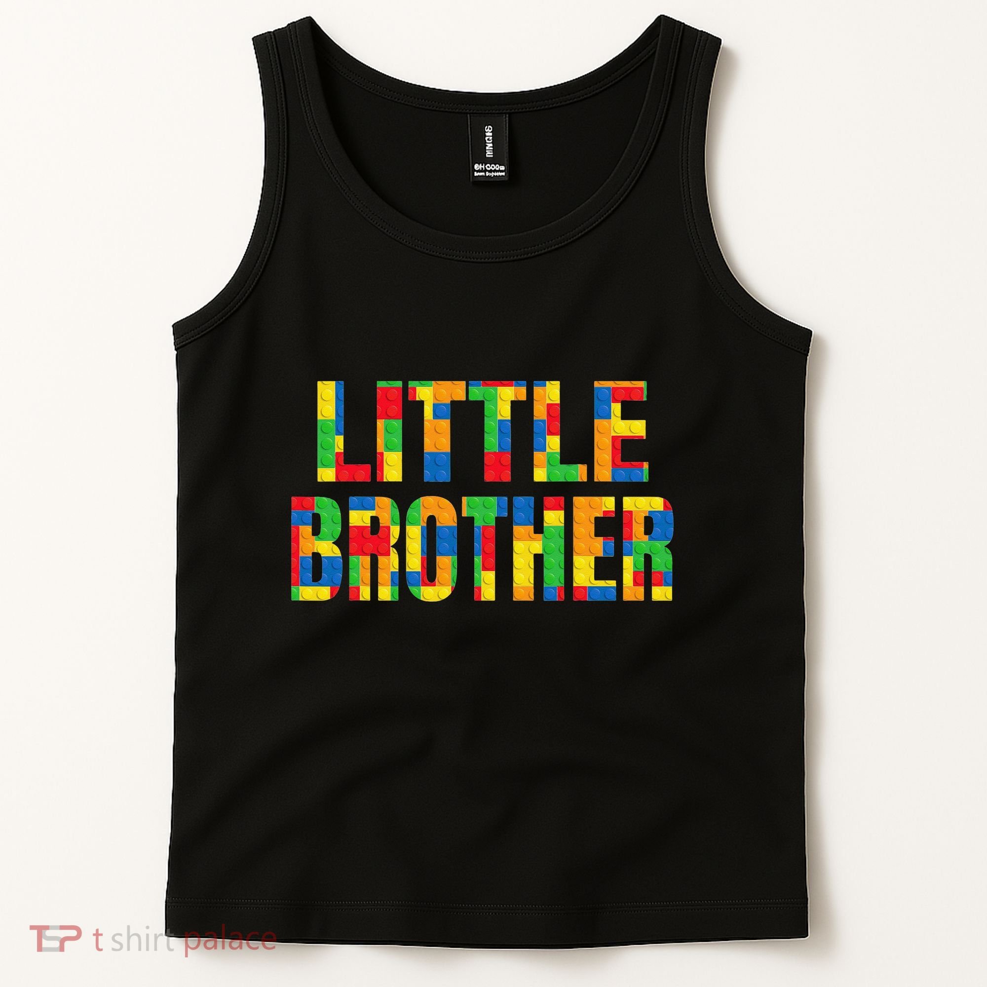 Little Brother Brick Master Builder Building Blocks Family Tank Top
