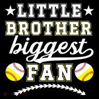 Little Brother Biggest Fan Softball Baseball Brother Gift Coffee Mug thumb 5