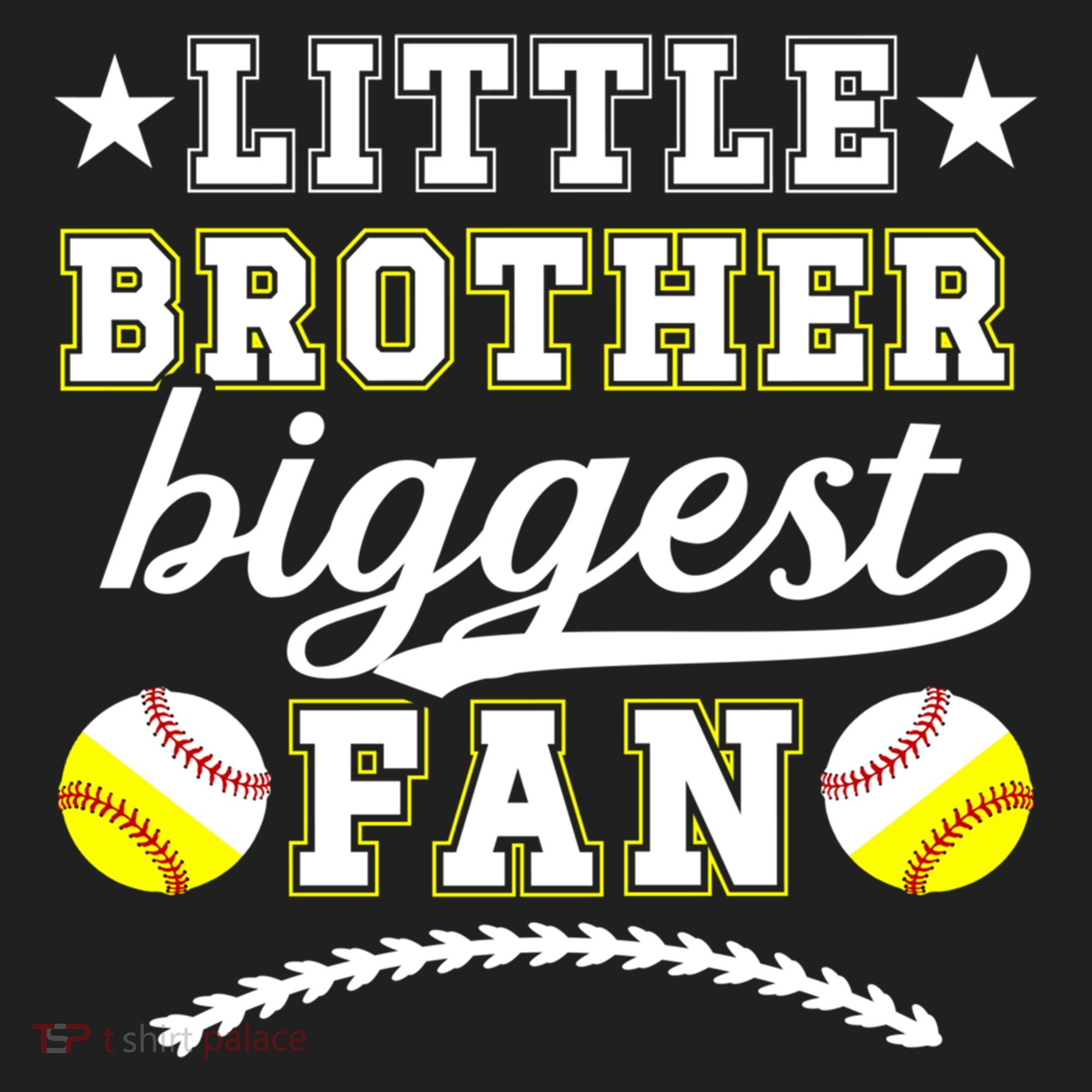 Little Brother Biggest Fan Softball Baseball Brother Gift Beanie