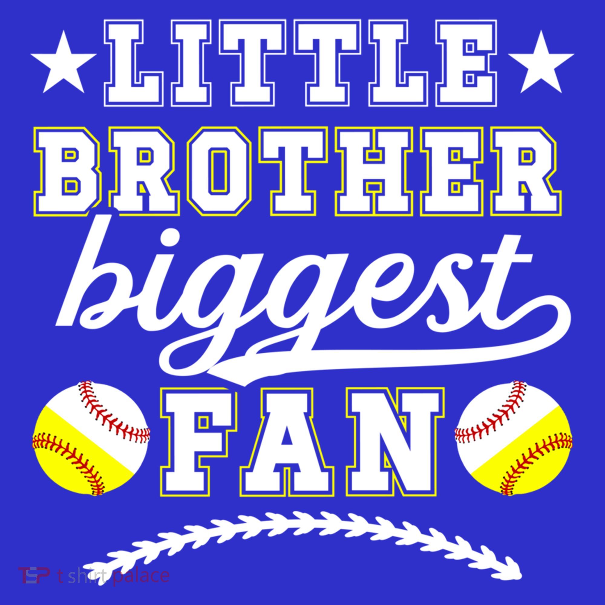Little Brother Biggest Fan Softball Baseball Brother Gift Women's Tank Top