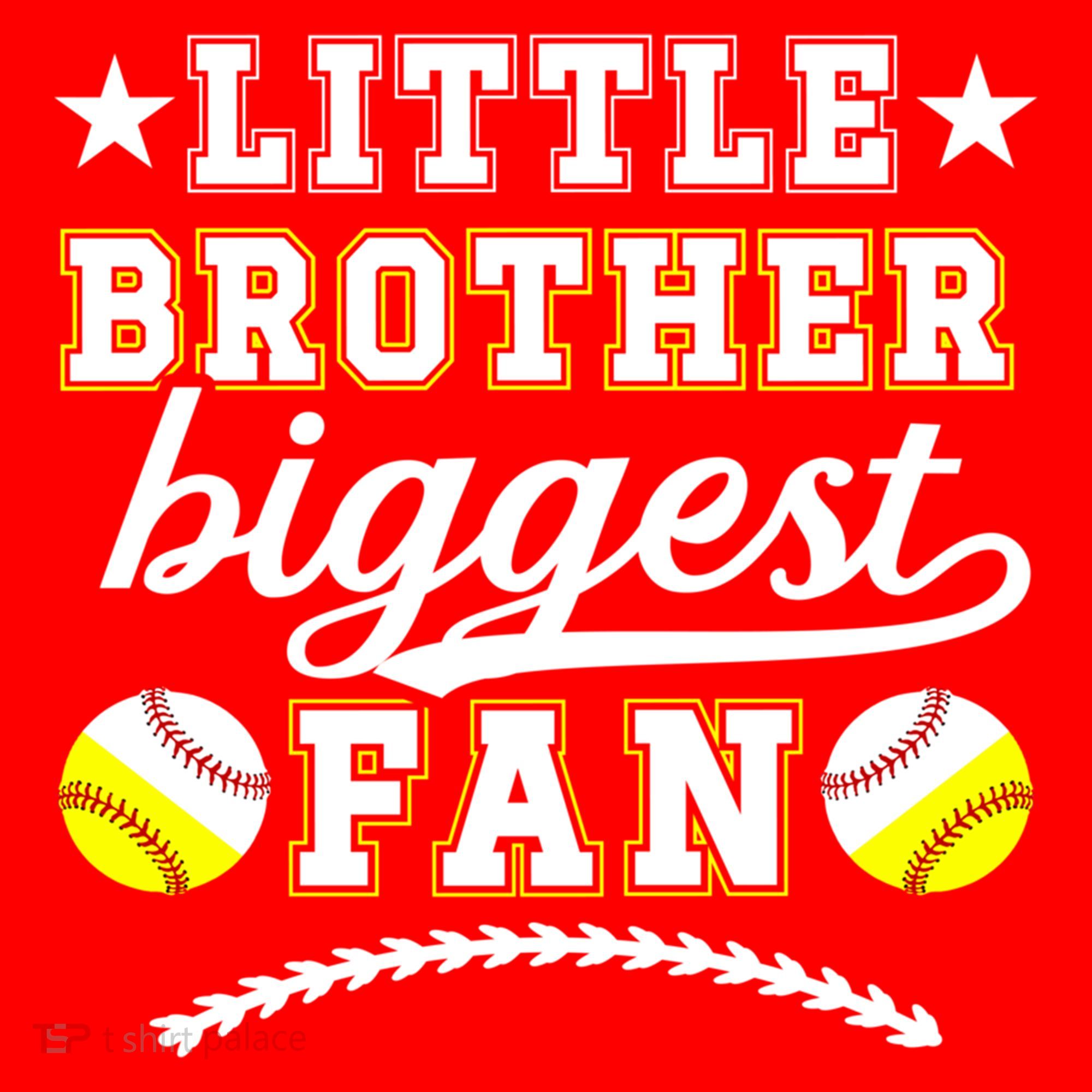 Little Brother Biggest Fan Softball Baseball Brother Gift Santa Hat