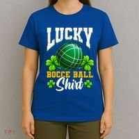 Lucky Bocce Ball Great Gift Italian Game Bocce Gift T-Shirt thumb 4