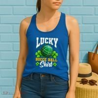 Lucky Bocce Ball Great Gift Italian Game Bocce Gift Women's Tank Top thumb 2
